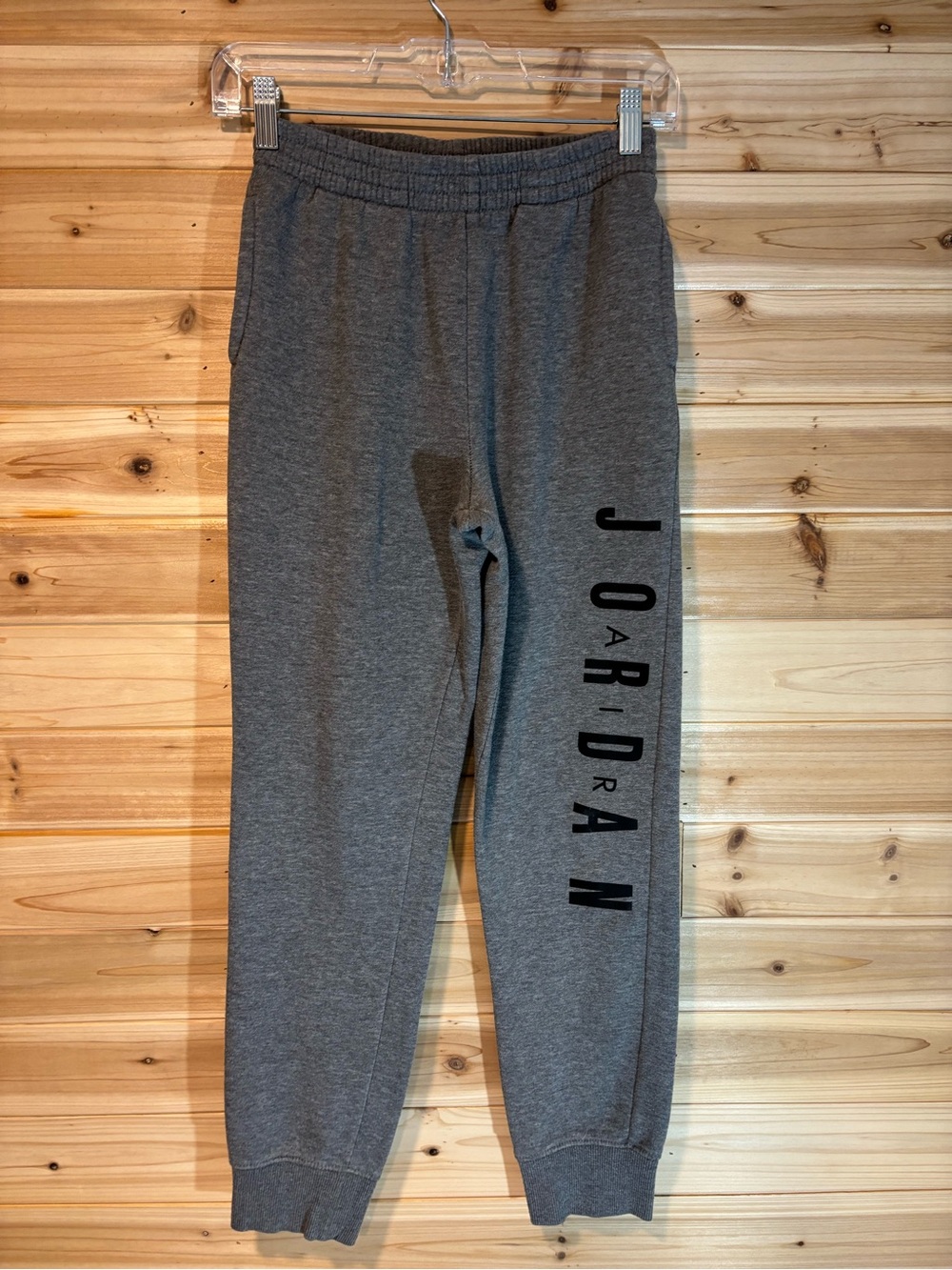 Jordan Gray Jogger Sweatpants with Black Logo